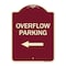 Signmission Overflow Parking with Left Arrow Heavy-Gauge Aluminum Architectural Sign, 24" x 18", BU-1824-23516 A-DES-BU-1824-23516 - alternate 1